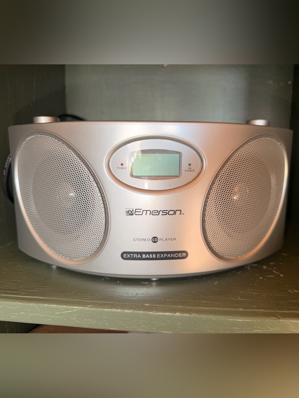Emerson Silver Portable CD Stereo Player with Extra Bass